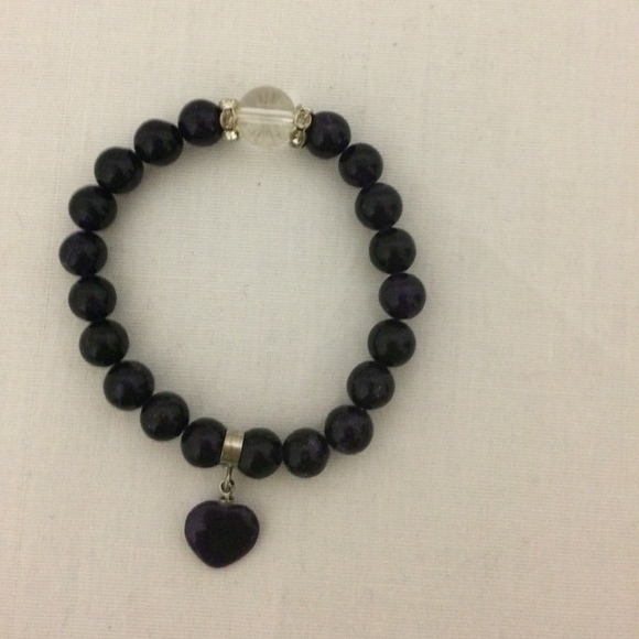 Jewelry - Women's Black Stone Stretch Bracelet